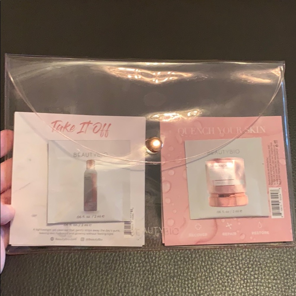 BEAUTYBIO samples with clutch